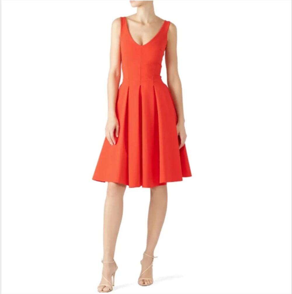 La Petite Robe di Chiara Boni Red Orange Corie Dress IT 42 US 6